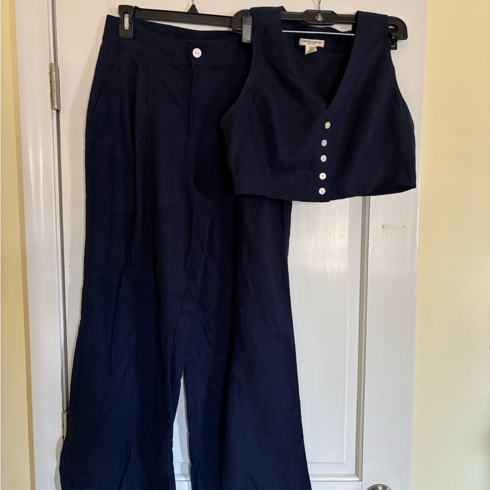 Linen Women's Pants & Jumpsuit Set